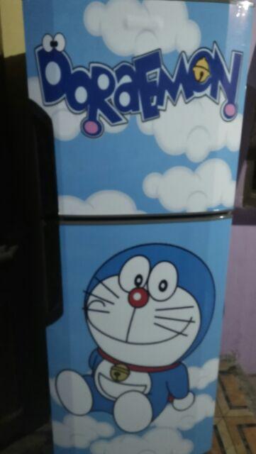 Stiker Kulkas 2 Pintu Motif Doraemon Rame