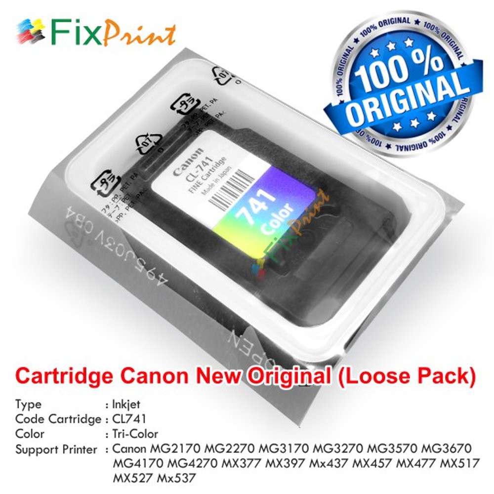 Cartridge Tinta CL741 Color, Printer Canon MG3570 MG4170 MX377 MX397