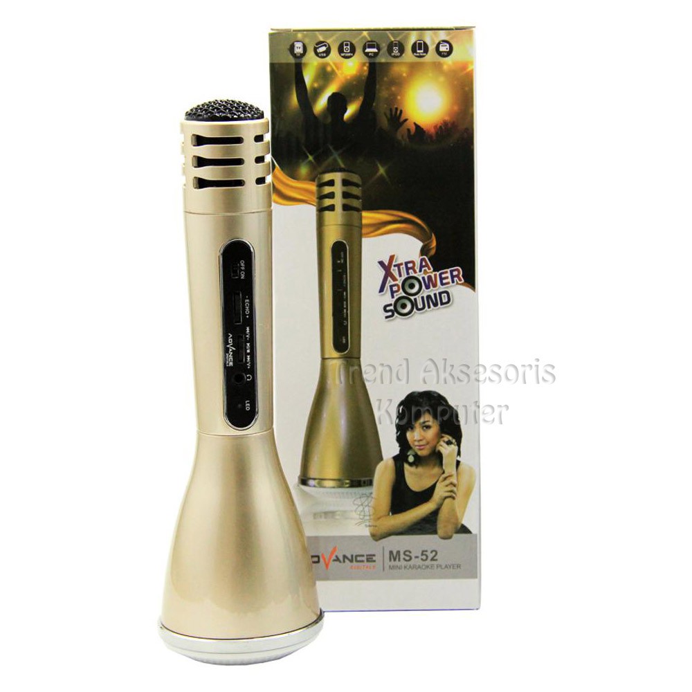 Trend-Advance Mini Karaoke Speaker Microphone  MS-52 - Gold