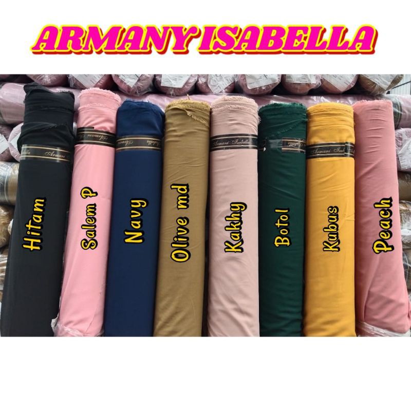 1 Roll Kain  Ceruty Baby Doll - Kain Ceruti Bahan Hijab Gamis (50 yard)