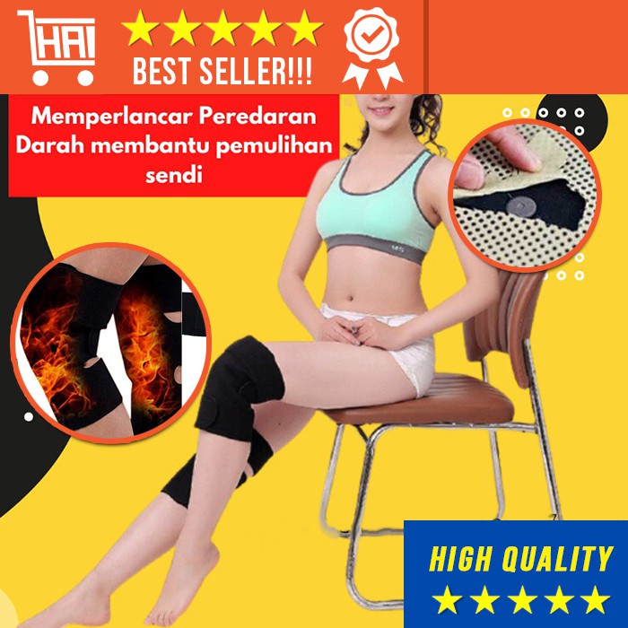 [ORIGINAL] SEPASANG DEKER LUTUT ALAT TERAPI LUTUT MAGNETIK SABUK TERAPI SENDI PEMANAS NYERI LUTUT DE