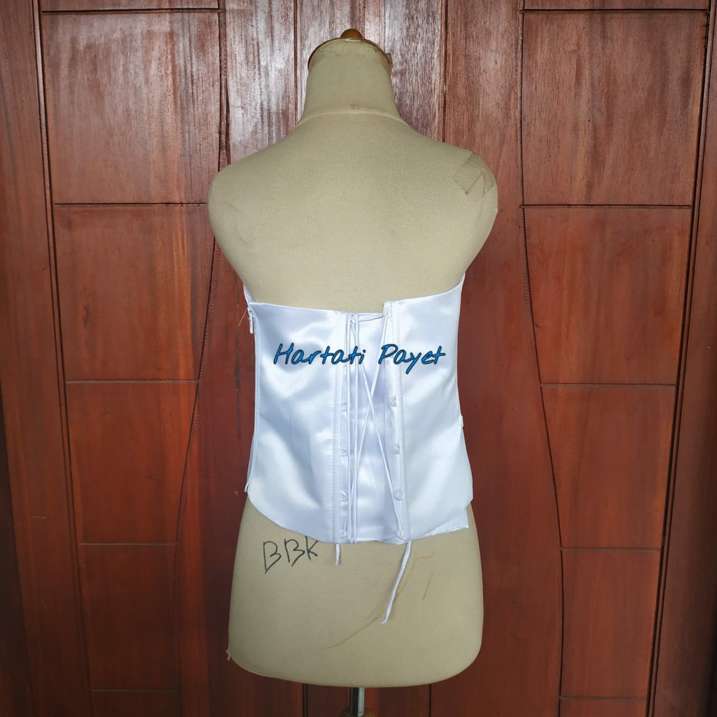 Kamisol Kebaya / Bustier Satin / Longtorso / Kemben Akad Pengantin