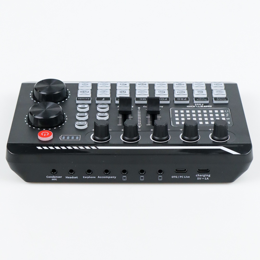 TaffSTUDIO Pro Audio Interface Bluetooth Mixer Sound Card Live Broadcast Karaoke - F998