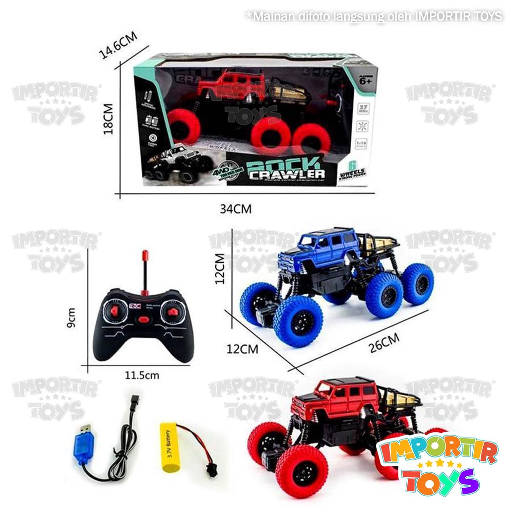 Mainan Mobil RC Remote Control Jeep Climbing Car Besar Skala 1:16