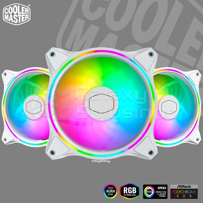 Cooler Master MasterFan MF120 Halo 3 in 1 ARGB Fan - White