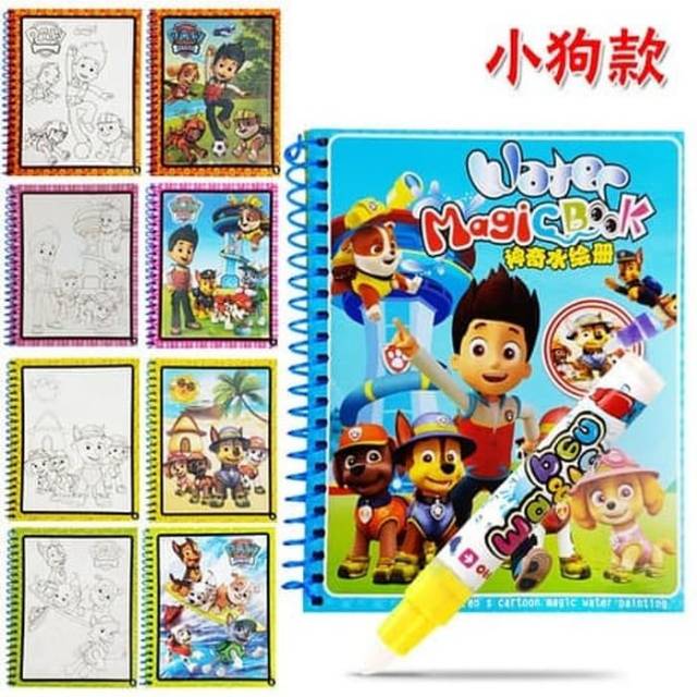 J3 - Mainan anak buku mengambar Magic water drawing