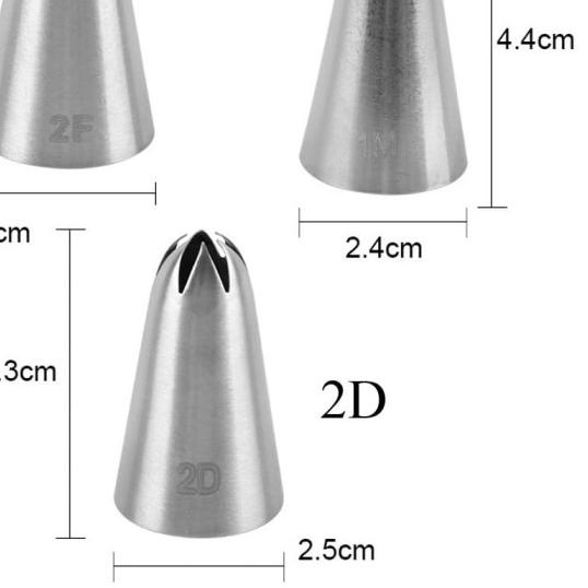 ➧ SPUIT 2F #2F dekorasi kue ulang tahun NOZZLE BINTANG KUNCUP KW ART - IMPORT SS ❅