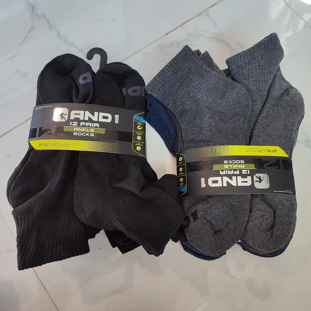 Kaos Kaki Olahraga Basket And1 And 1 Proplatinum Tebal Original