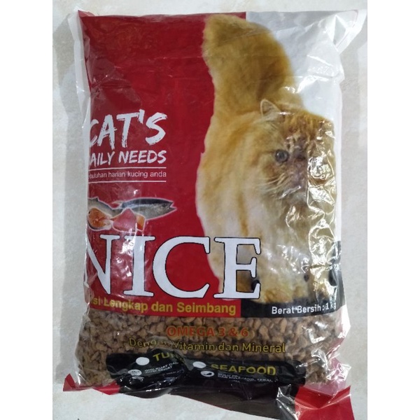 NICE 1 KG - Makanan Kucing Kering