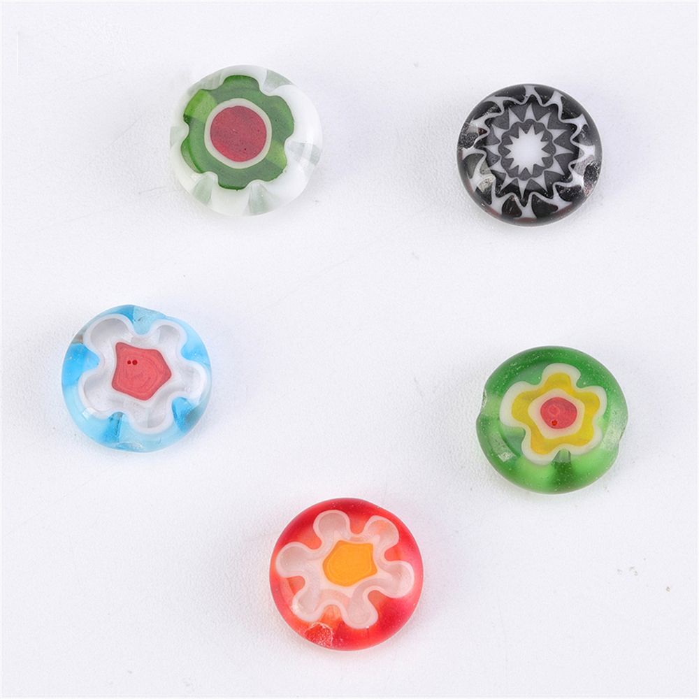 Needway  6mm 8mm 10mm DIY Jewelry Accessories Charms Jewelry Making Beads Charms Necklace Square Flat Bracelet Pendant Glass Sweet Acrylic Beads/Multicolor