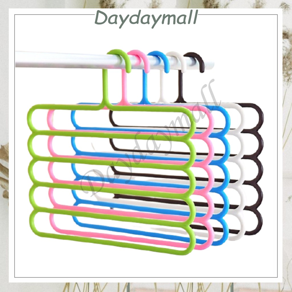 DD132 Hanger Gantungan Pakaian 5 Tingkat 5In1 Gantungan Multifungsi Hanger Handuk,Jilbab