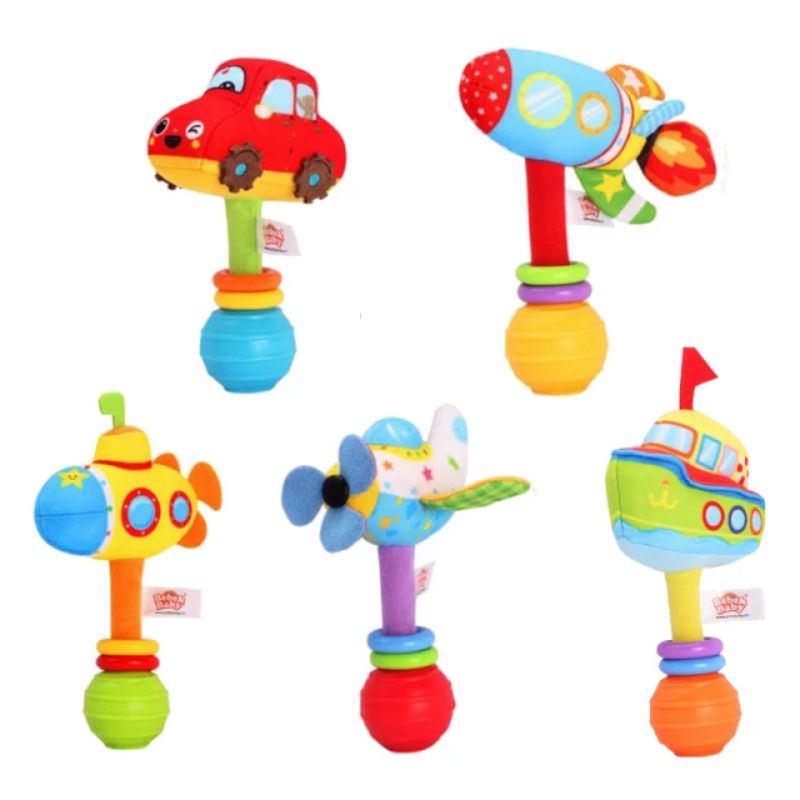 Mainan Rattle Bayi Anak Lucu Model Transportasi