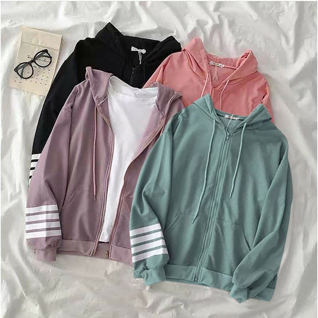 [COD] Zopy Zipper Hoodie / Sweater Hodie Babyterry Premium Fashion Wanita Termurah