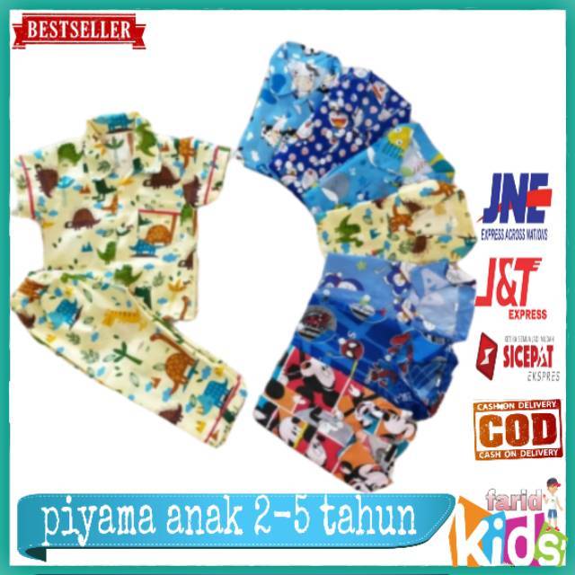 (COD)PIYAMA ANAK/PIYAMA KARAKTER 2-5 tahun