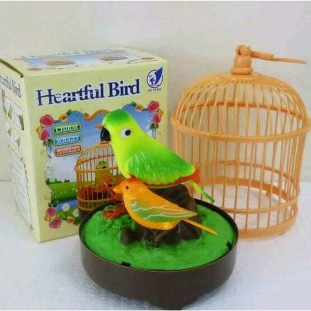 Heartfull Bird / Mainan Sangkar Burung Sensor Tepuk