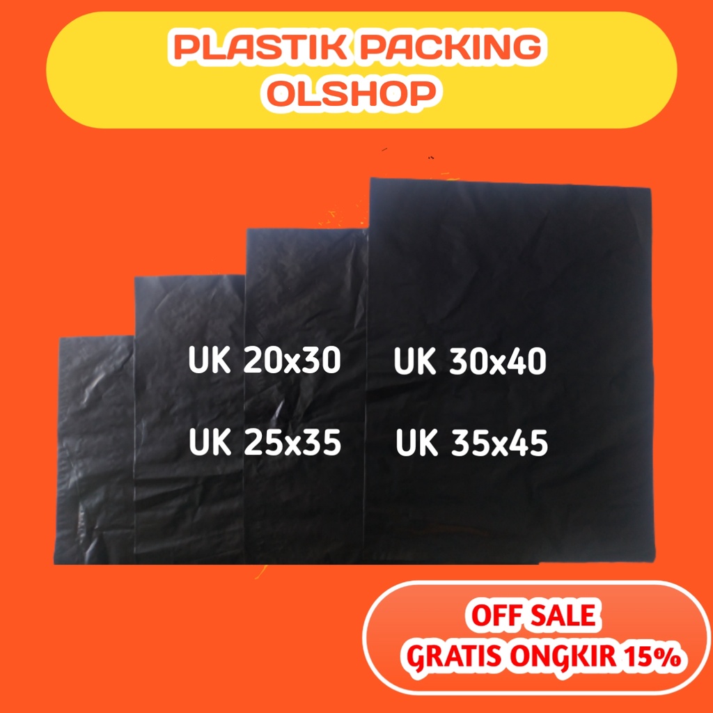 

plastik polymailer hitam glossy