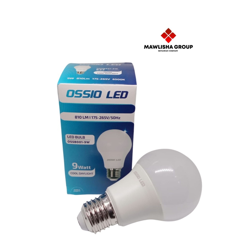 LAMPU LED OSSIO BULB 9WATT / LAMPU LED BERGARANSI / BOHLAM LED MURAH