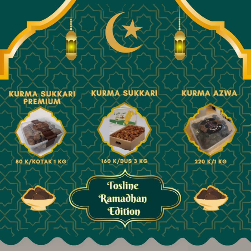

KURMA SUKKARI DAN AJWA BY TOSLA