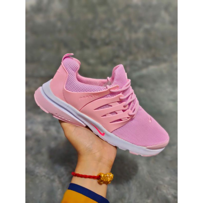 Sepatu Nike Presto Peach Fullwhite putih soft pink hitam Sneakers Olahraga Running Fitness Gym Kado