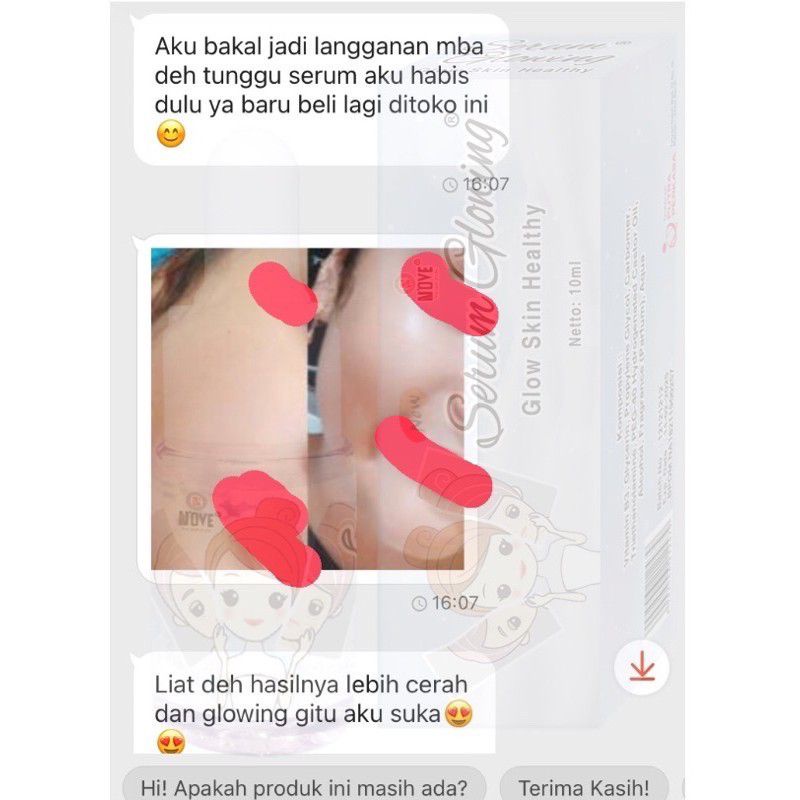 Serum Pemutih Wajah/ Nove Serum Glowing GLOW Skin Healty 100% ORIGINAL