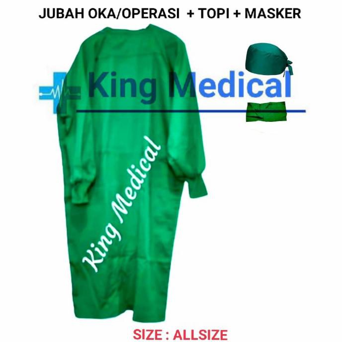 Jubah Operasi/Baju Oka Lengan Panjang