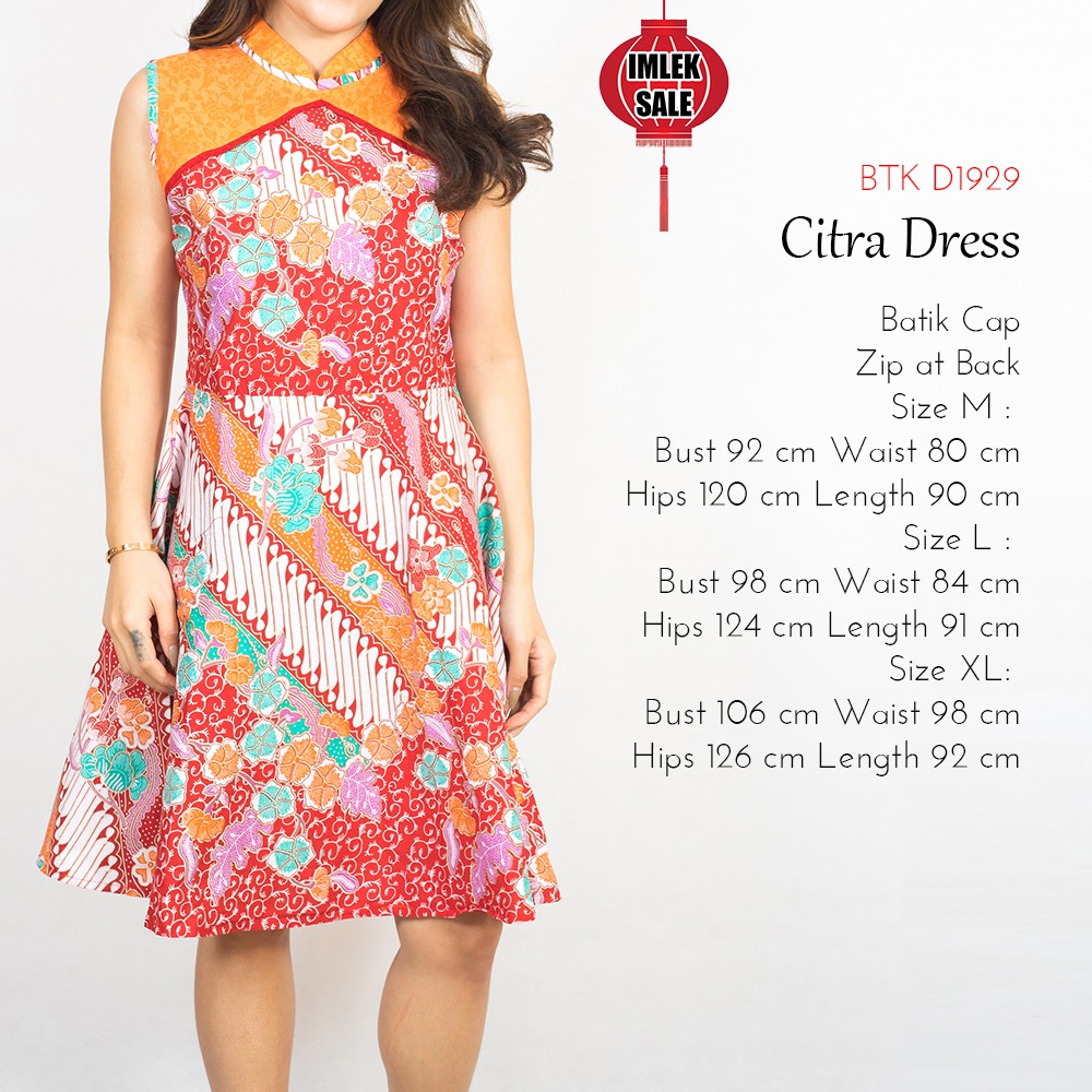 Dress Batik Wanita Dress Batik Imlek CNY - Citra Dress