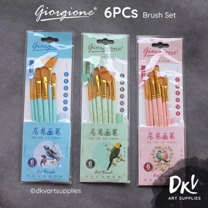 

BISA COD Giorgione Brush Set G-168| Kuas Lukis Set 6 Bird Series/CAT AKRILIK SET/CAT AKRILIK SET 24 WARNA/CAT AKRILIK PASTEL/CAT AIR/CAT AIR LUKIS SET/CAT AIR GIOTTO/KUAS LUKIS 1 SET/KUAS LUKIS KECIL/KUAS LUKIS LENGKAP/KANVAS LUKIS/KANVAS LUKIS