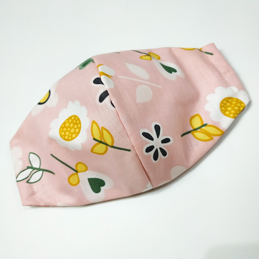 Masker Katun Motif ( 2D FLOWER )