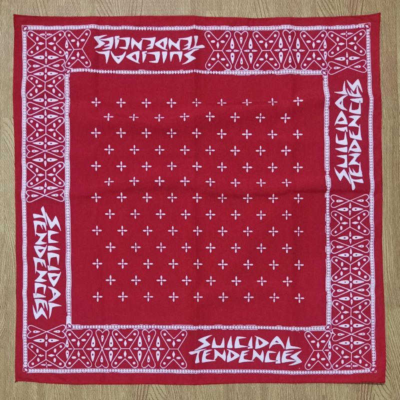 [COD] SLAYER BANDANA MUSIK BAND PREMIUM SUPER MURAH BEST SELLER-Sucidal red