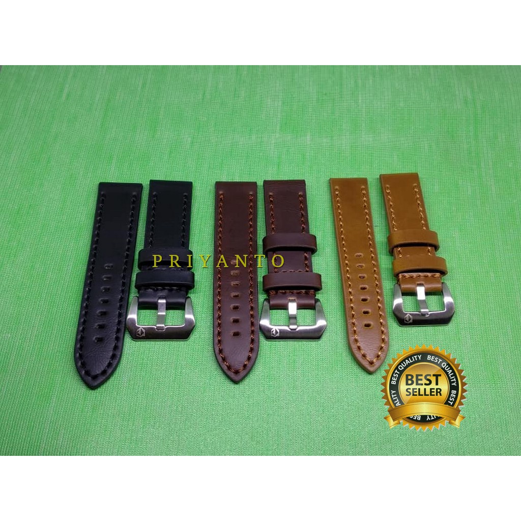 Strap Tali Kulit Jam Tangan Expedition 22 24 26mm NON lOGO Leathres watch BenD Expedition 22mm 24mm 26mm Buckle silver