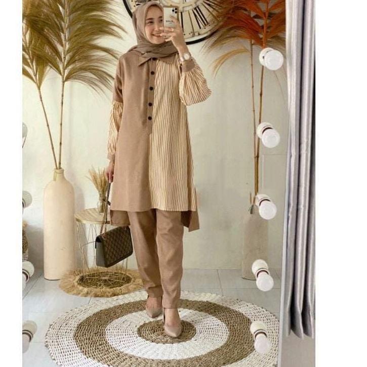 ✼ Arumi Set Celana Baju Muslim Terbaru 2021 / Stelan Wanita Murah / Setelan Kekinian / Set Perempuan