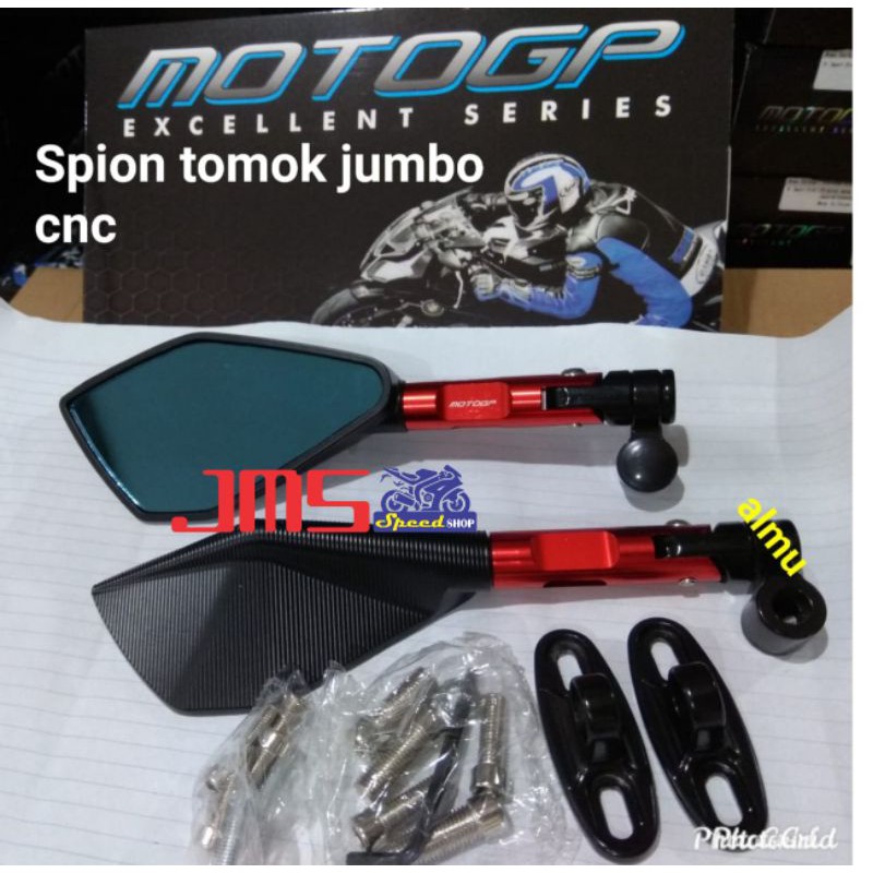 kaca spion tomox cnc jumbo daun besar universal Mio beat Vario mx Fu Vixion aerox nmax pcx cb scoopy