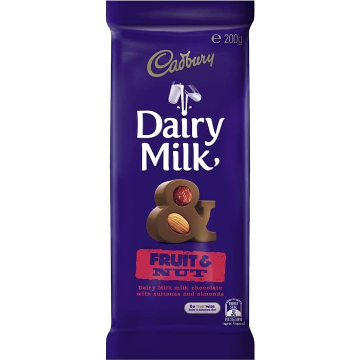 

#HANDCARRY Cadbury Dairy Milk Chocolate Fruit & Nut 200g - UFOHCR1591