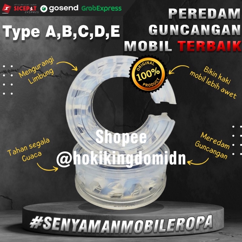 Spring Buffer Transparan Stabilizer Mobil Dumper Karet Peredam