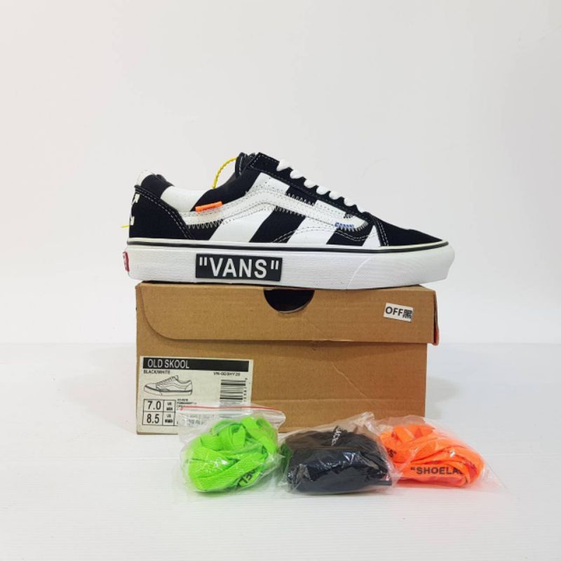Sepatu Vans Oldskool X Off White Black/White Size 39-44 Bnib