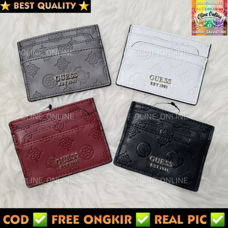 [oline_online] Card holder dompet kartu 7-10 slot motif 4g logo, embossed, crocodile grey maroon white cream beige brown coffee black with gift box kado kardus gift set gs extension extention gb pouch wrislet