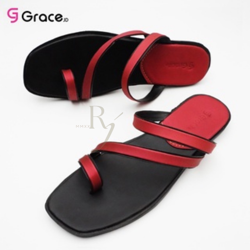 GRACE [MIRA 03] Sandal Slop Wanita Jepit Teplek Tali/ Sendal Flat Selop Jempol Cewek/ Sandal Tali Jempol