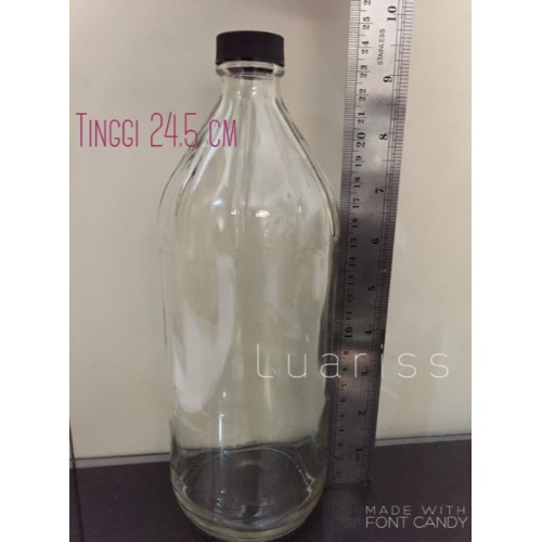 Botol kaca 1 liter untuk jamu atau bensin