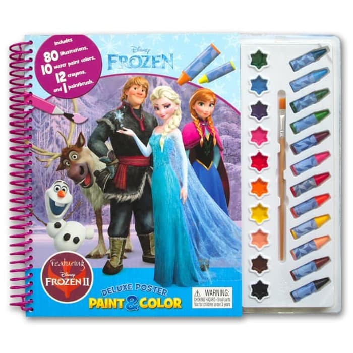 

BUKU IMPORT DISNEY FROZEN II DELUXE POSTER PAINT & COLOR BOOK