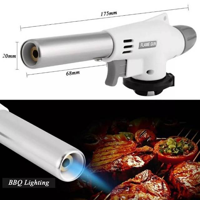 Portable Kepala Korek Gas BBQ Blow Torch Flame Gun Camping Hiking Outdoor Pistol Api Las