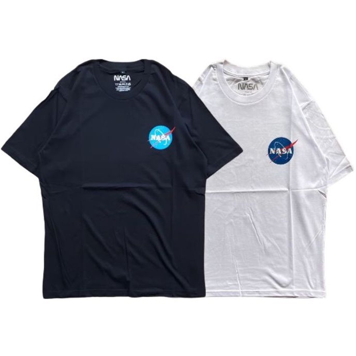 KAOS BAJU TSHIRT PRIA H&M X NASA HITAM PUTIH