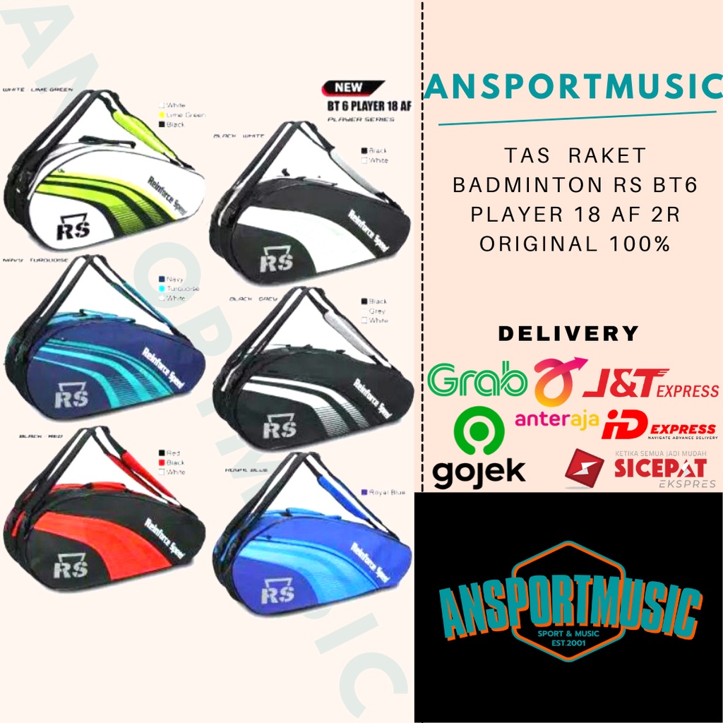 Tas  Raket Badminton RS BT6 Player 18 AF 2R Original 100%