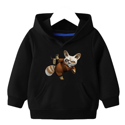 Kungfu Fox Hoodie Anak Fleece Sweater Anak