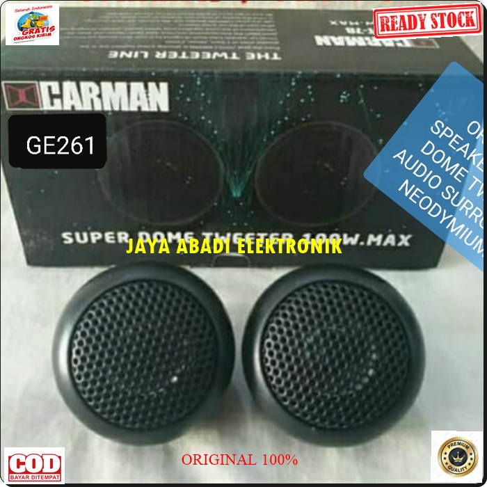 G261 CARMAN NEODYNIUM PIEZO SPEAKER SUPER COBRA TWEETER PIEZOO PASIF SPK MINI TREBEL SOUND SISTEM SURROUND SUROUND MOBIL AUDIO VOKAL SUARA DOME SPK MINI NEODYMIUM MUSIK CROSSOVER MUSIC PORTABLE PASIF HARGA TERJANGKAU