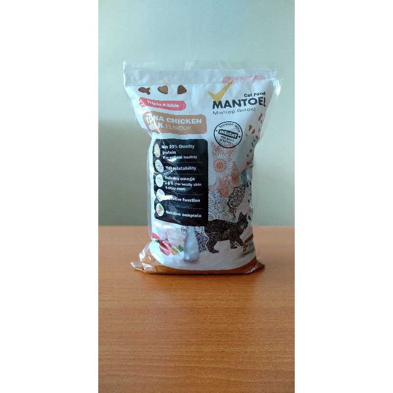 Mantoel cat food Repack 1kg / Makanan kucing kitten & Dewasa