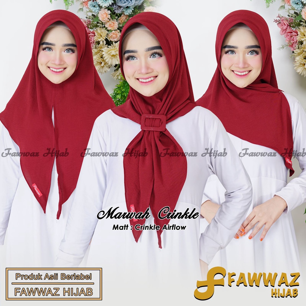 Marwah crinkle by Fawwaz hijab kerudung jilbab
