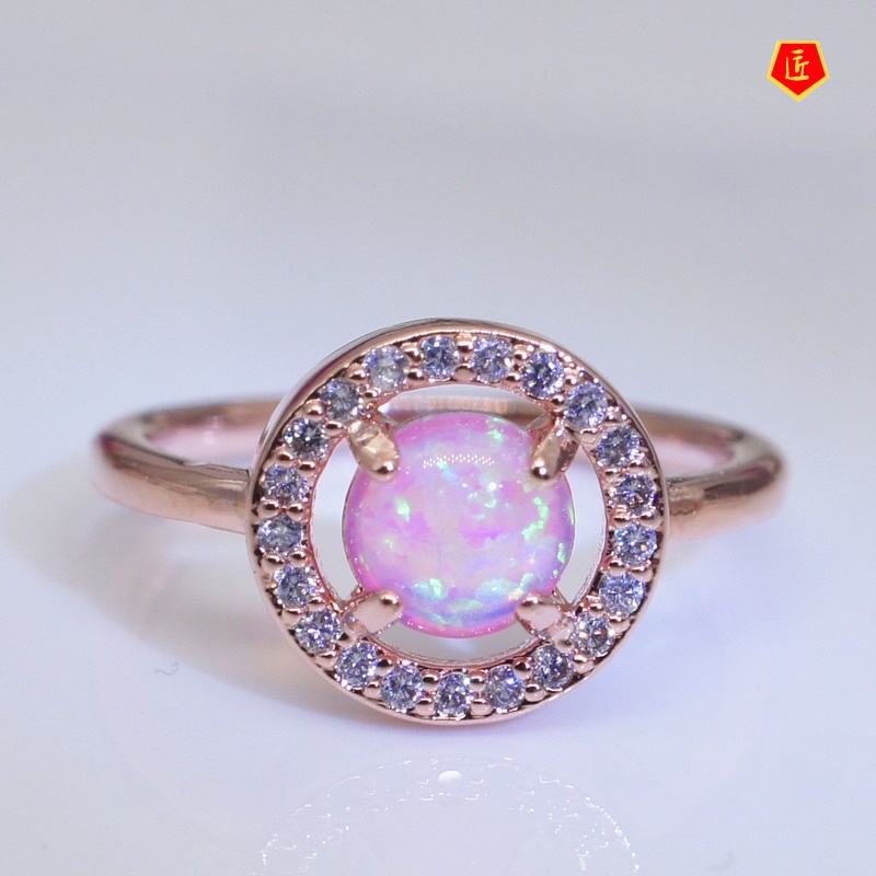 [Ready Stock]Opal Couple Ring Fashion Gem