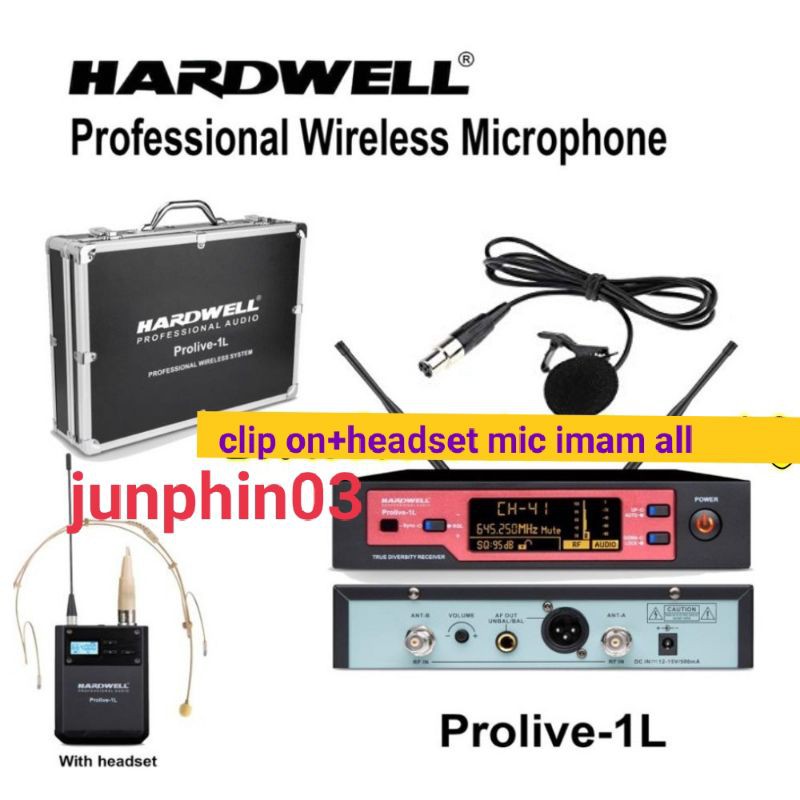 mic wireless hardwell Prolive-1L.single mic.suara sensitif mic imam all