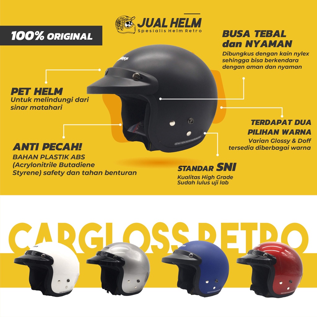 Helm Retro Cargloss CFM