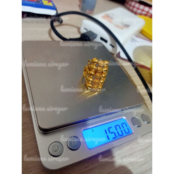 Cincin Matahari Bola 15 gr Mas LM London 24k 99,9% Lumiana Siregar Emas Toba